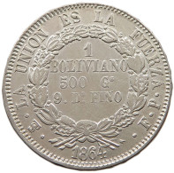 BOLIVIA BOLIVIANO 1864 FP  #t060 0123 - Bolivië