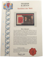 BRD NUMISBRIEF / STATIONERY TELEFONKARTE  ROTE ADENAUER #bs09 0153 - Autres & Non Classés