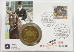 BRD NUMISBRIEF / STATIONERY MEDAILLE 1992 SPORTHILFE 1992 NECKERMANN #ns01 0077 - Autres & Non Classés