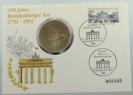 BRD NUMISBRIEF / STATIONERY MEDAILLE 1991 200 JAHRE BRANDERBURGER TOR #ns02 0159 - Sonstige & Ohne Zuordnung