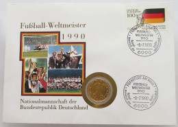 BRD NUMISBRIEF / STATIONERY MARK 1990 VERGOLDET #ns01 0057 - Sonstige & Ohne Zuordnung