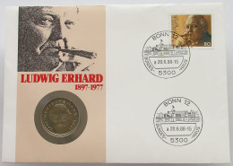 BRD NUMISBRIEF / STATIONERY 2 MARK 1988 ERHARD #ns01 0043 - Altri & Non Classificati