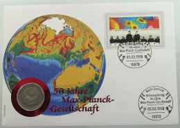 BRD NUMISBRIEF / STATIONERY 2 MARK 1958 D MAX PLANCK #ns02 0175 - Otros & Sin Clasificación