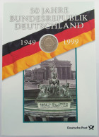 BRD SET 2 MARK + BRIEFMARKEN 1999 50 JAHRE BUNDESREPUBLIK DEUTSCHLAND #bs15 0069 - Münz- Und Jahressets