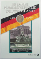 BRD SET 2 MARK + BRIEFMARKEN 1999 50 JAHRE BUNDESREPUBLIK DEUTSCHLAND #bs15 0067 - Münz- Und Jahressets