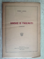 Ansie E Tremiti Liriche Arti Grafiche Picardi Regalbuto 1937 Autografo Nunzio Carmeni Di Paternò - Poetry