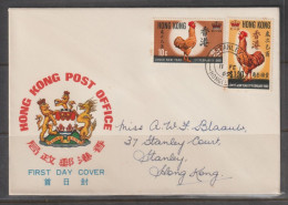 Hong Kong 1969 Year Of The Rooster FDC - FDC