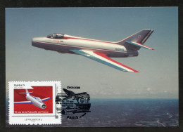 FRANCE (2023) Carte Maximum Card - 70 Ans De La Patrouille De France Avion Airplane Aircraft Mystère IV (1957-1964) - 2020-…