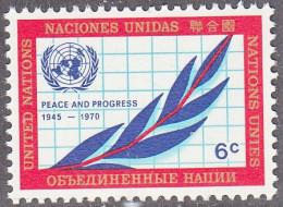 UNITED NATIONS NY   SCOTT NO 209   MNH     YEAR  1970 - Neufs