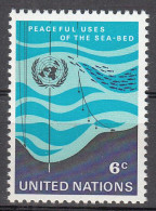 UNITED NATIONS NY   SCOTT NO 215   MNH     YEAR  1971 - Ungebraucht