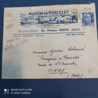 Envellope Entete  Maison Du Porcelet ,Brive (corrèze) - Storia Postale