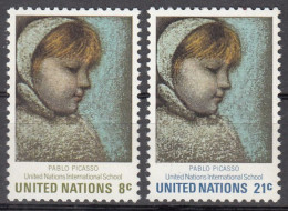 UNITED NATIONS NY   SCOTT NO 224-25   MNH     YEAR  1971 - Unused Stamps