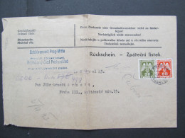 BRIEF Praha Ortsbrief Dienstmarken  1943  // Y6738 - Briefe U. Dokumente