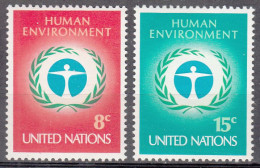 UNITED NATIONS NY   SCOTT NO 229-30   MNH     YEAR  1972 - Unused Stamps