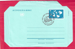 O.N.U. WIEN - INTERO AEROGRAMMA S11 - (MICHEL LF3) - ANNULLO F.D.C. *30.1.1987* - Cartas & Documentos