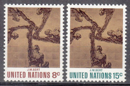 UNITED NATIONS NY   SCOTT NO 232-33   MNH     YEAR  1972 - Neufs