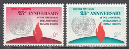 UNITED NATIONS NY   SCOTT NO 242-43   MNH     YEAR  1973 - Ungebraucht