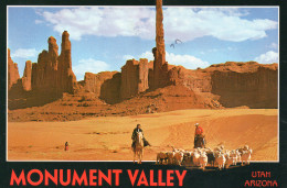 MONUMENT WALLEY, COWBOYS ET TROUPEAU  COULEUR   REF 12275 POU - Monument Valley