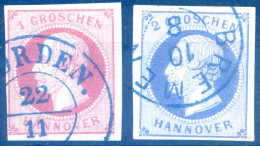 Hanovre N°17 Et 18 Oblitérés - (F198) - Hannover