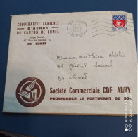 Envellope à Entete Coopérative Agricole Lunel (34) Societé Commerciale CDF-AUBY (1968) - Storia Postale
