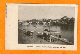 TORINO - Veduta Del Ponte In Pietra E Del Po - Otros & Sin Clasificación