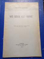 Note Critiche Alle Coefore Autografo Giuseppe Cammelli 1931 Estratto Dagli Studi Italiani Di Filologia Classica - Geschiedenis, Biografie, Filosofie