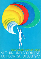 G6448 - TOP Leipzig DTSB Jugendspartakiade - Künstlerkarte - DEWAD Verlag DDR Grafik - Gymnastique