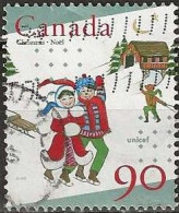 CANADA 1996 Christmas. 50th Anniversary Of UNICEF - 90c. - Couple Ice Skating FU - Oblitérés