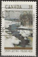 CANADA 1989 Christmas. Paintings Of Winter Landscapes - 38c. - Bend In The Gosselin River (Marc-Aurele Suzor-Cote) FU - Oblitérés