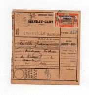 !!! GABON, MANDAT CARTE DE LIBREVILLE DE 1932 POUR ASNIERES - Cartas & Documentos
