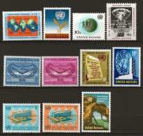 NATIONS-UNIES - NEW-YORK: **, N° YT 121/3, 129, 139/40, 142/3, 151/2 Et 155, TB - Unused Stamps