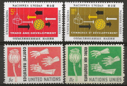 NATIONS-UNIES - NEW-YORK: **, N° YT 125 à 128, TB - Ungebraucht