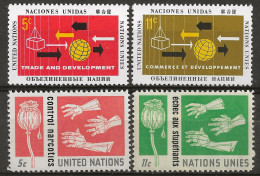 NATIONS-UNIES - NEW-YORK: **, N° YT 125 à 128, TB - Unused Stamps