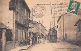 MEYZIEU (Rhône) - Meyzieux - Rue De La République - Tramway, Hôtel Du Commerce F. Picard - Voyagé 1926 (2 Scans) - Meyzieu