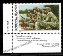 Marshall Islands 1993 Yv. 490, WWII, World War II, Tarawa Landinf US Forces - MNH - Marshallinseln