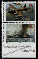 Marshall Islands 1994 Yv. 543-44, WWII, World War II, German Battleship Tirpitz - MNH - Marshallinseln