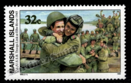 Marshall Islands 1995 Yv. 559, WWII, World War II, US / USSR Troops Link Elbe River - MNH - Marshallinseln
