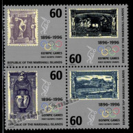 Marshall Islands 1996 Yv. 672-75, Centenary First Modern Olympic Games, Sports - MNH - Marshallinseln