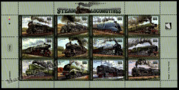 Marshall Islands 1996 Yv. 708-19, Transports, Legendary Locomotives Steam Engines, Trains - MNH - Marshallinseln