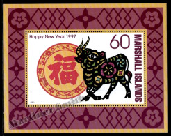 Marshall Islands 1997 Yv. BF 28, Chinese New Year Of The Ox - Miniature Sheet - MNH - Marshall
