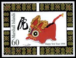 Marshall Islands 1998 Yv. BF 35, Chinese New Year Of The Tiger - Miniature Sheet - MNH - Marshall