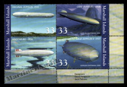 Marshall Islands 2000 Yv. 1312-15, Aviation, Centenary Of Propelled Zeppelins - MNH - Marshall