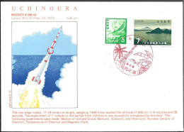 Japan Space Cover 1973. Rocket K-9M-42 Launch. Uchinoura - Azië