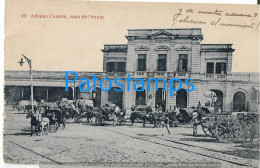 217392 PARAGUAY HELP ADUANA CENTRAL VISTA DEL FRENTE CARRIAGE A HORSE & RAILROAD POSTAL POSTCARD - Paraguay