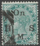 India. 1883-99 Queen Victoria. Official ½a Used. SG O38 - 1882-1901 Empire