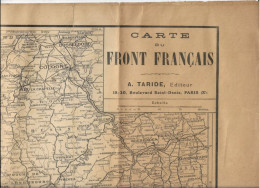 CARTE TOPOGRAPHIQUE DU FRONT FRANCAIS TARIDE EDITEUR 1 ERE OU 2EME GUERRE MONDIALE - Cartes Topographiques