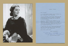 Olivia De Havilland (1916-2020) - Autant En Emporte Le Vent - Lettre Signée - Actores Y Comediantes 