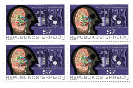 Österreich 1990, ANK 2034: Kongress Dialyse Und Transplantation Viererblock ** - Incidenti E Sicurezza Stradale