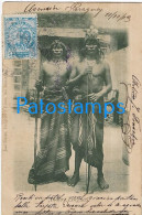 217458 PARAGUAY COSTUMES NATIVE INDIOS LENGUAS CIRCULATED TO ARGENTINA POSTAL POSTCARD - Paraguay