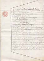 1907 AKTE TESTAMENT MARIE COLETTA DE BRUYNE Te SINAY - Verleden Te LOKEREN - Documents Historiques